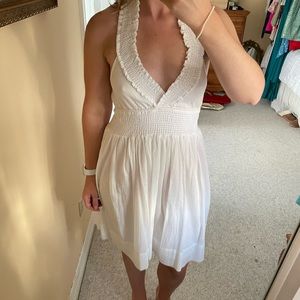 BCBG medium casual white halter dress
